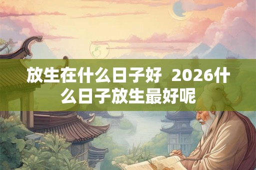 放生在什么日子好  2026什么日子放生最好呢