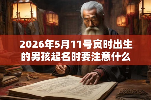 2026年5月11号寅时出生的男孩起名时要注意什么