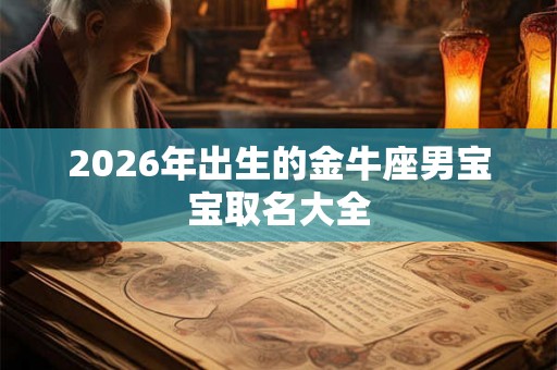 2026年出生的金牛座男宝宝取名大全