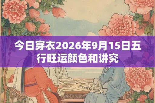 今日穿衣2026年9月15日五行旺运颜色和讲究