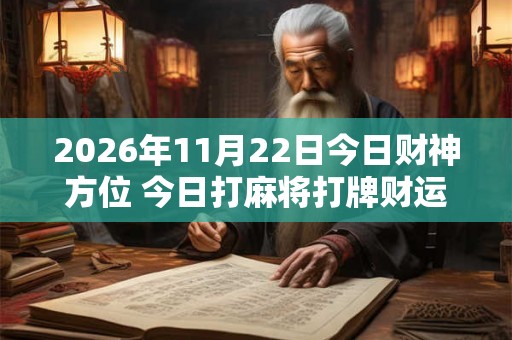 2026年11月22日今日财神方位 今日打麻将打牌财运方位 2026年11月22日今日财神方位 今日打麻将打牌财运方位