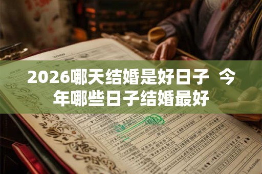 2026哪天结婚是好日子  今年哪些日子结婚最好