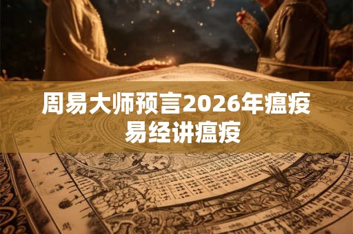 周易大师预言2026年瘟疫  易经讲瘟疫