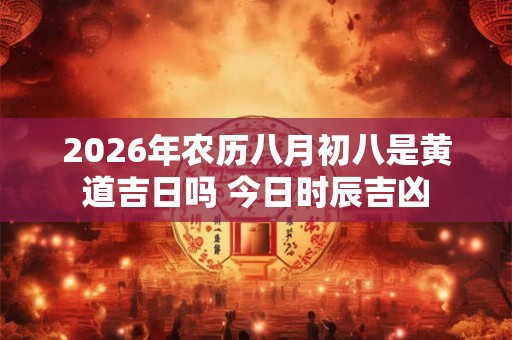 2026年农历八月初八是黄道吉日吗 今日时辰吉凶