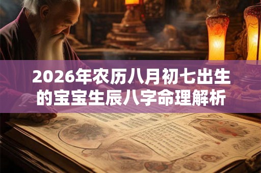 2026年农历八月初七出生的宝宝生辰八字命理解析 2026年农历八月初七出生的宝宝生辰八字命理解析