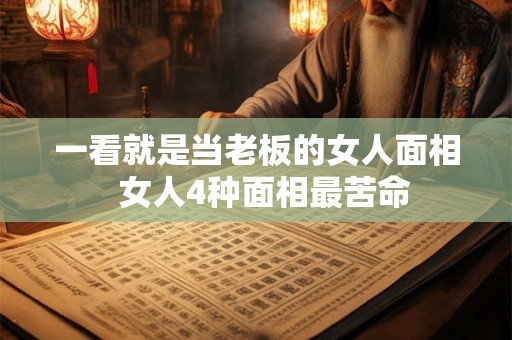 一看就是当老板的女人面相  女人4种面相最苦命