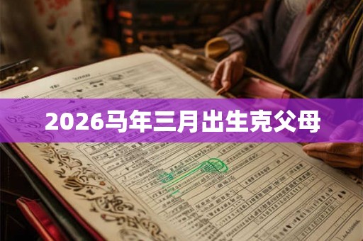 2026马年三月出生克父母 2026马年三月出生克父母