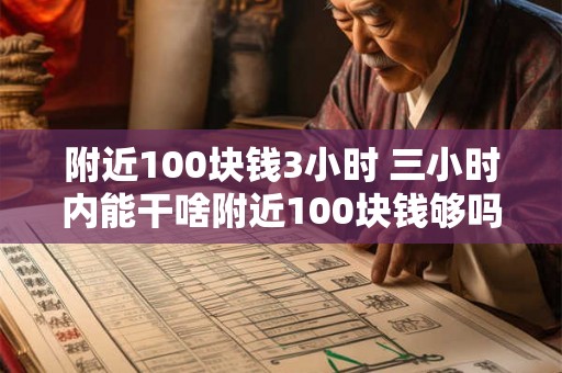 附近100块钱3小时 三小时内能干啥附近100块钱够吗 附近100块钱3小时 三小时内能干啥附近100块钱够吗