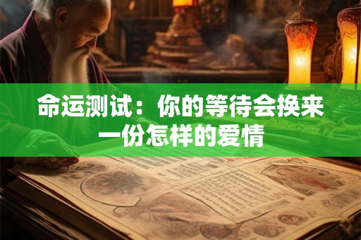 命运测试：你的等待会换来一份怎样的爱情