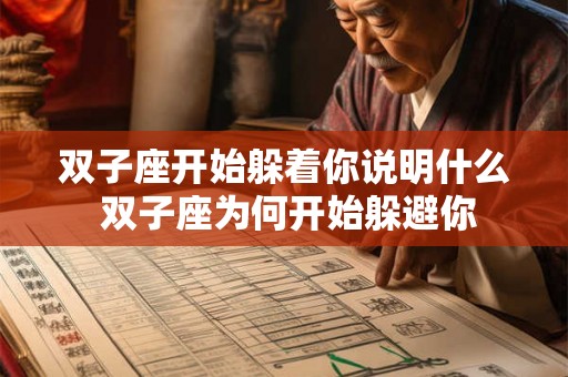 双子座开始躲着你说明什么 双子座为何开始躲避你