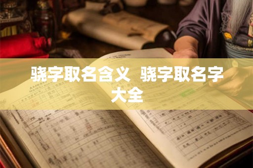 骁字取名含义  骁字取名字大全