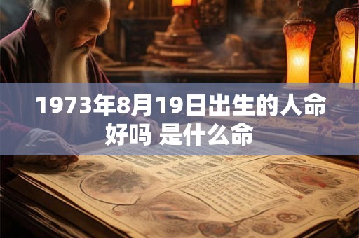 1973年8月19日出生的人命好吗 是什么命