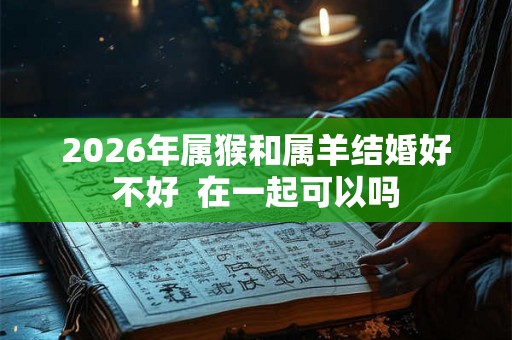 2026年属猴和属羊结婚好不好  在一起可以吗