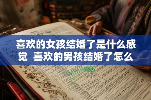 喜欢的女孩结婚了是什么感觉  喜欢的男孩结婚了怎么办