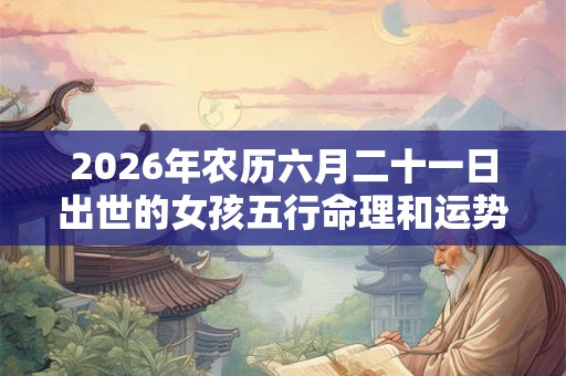 2026年农历六月二十一日出世的女孩五行命理和运势详解