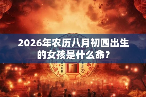2026年农历八月初四出生的女孩是什么命？