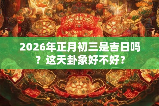 2026年正月初三是吉日吗？这天卦象好不好？