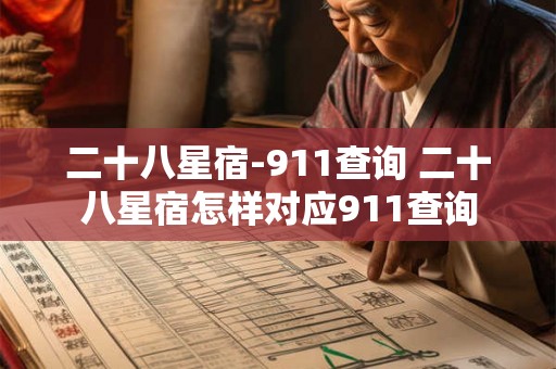二十八星宿-911查询 二十八星宿怎样对应911查询