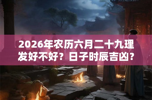 2026年农历六月二十九理发好不好？日子时辰吉凶？