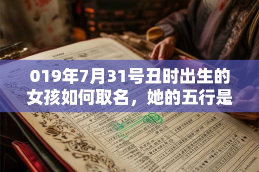 019年7月31号丑时出生的女孩如何取名，她的五行是什么？
