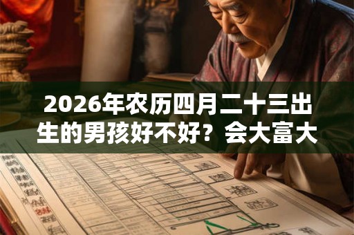 2026年农历四月二十三出生的男孩好不好？会大富大贵吗？