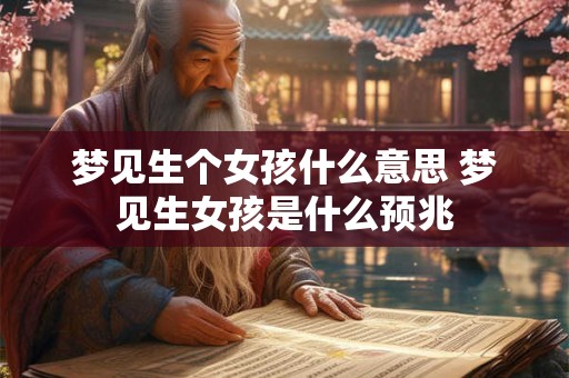 梦见生个女孩什么意思 梦见生女孩是什么预兆
