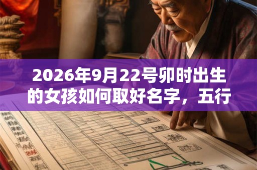 2026年9月22号卯时出生的女孩如何取好名字，五行属什么
