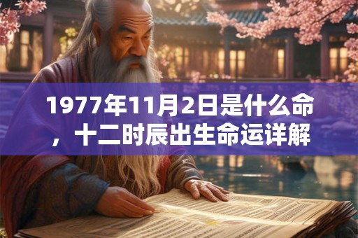 1977年11月2日是什么命，十二时辰出生命运详解
