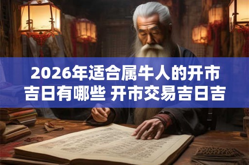 2026年适合属牛人的开市吉日有哪些 开市交易吉日吉时查询