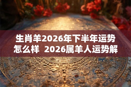 生肖羊2026年下半年运势怎么样  2026属羊人运势解析