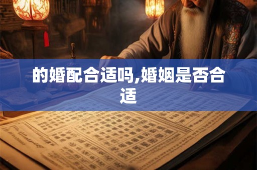 的婚配合适吗,婚姻是否合适