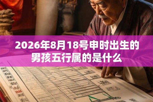 2026年8月18号申时出生的男孩五行属的是什么