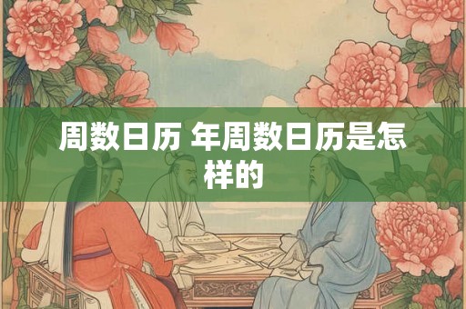 周数日历 年周数日历是怎样的