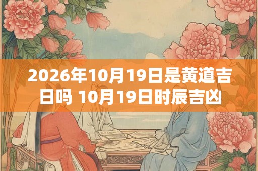 2026年10月19日是黄道吉日吗 10月19日时辰吉凶 2026年10月19日是黄道吉日吗 10月19日时辰吉凶
