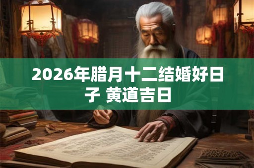 2026年腊月十二结婚好日子 黄道吉日 2026年腊月十二结婚好日子 黄道吉日