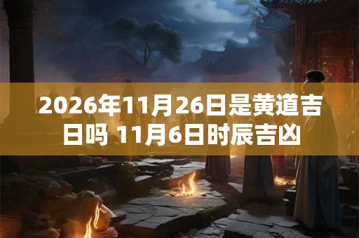2026年11月26日是黄道吉日吗 11月6日时辰吉凶
