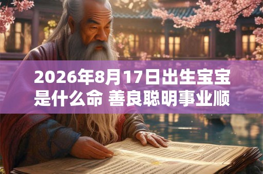2026年8月17日出生宝宝是什么命 善良聪明事业顺