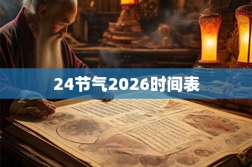 24节气2026时间表 24节气2026时间表