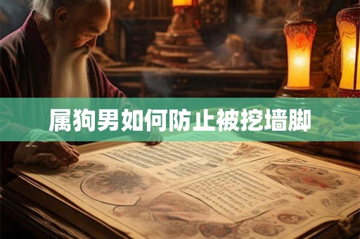 属狗男如何防止被挖墙脚