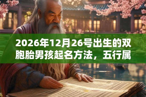 2026年12月26号出生的双胞胎男孩起名方法，五行属什么