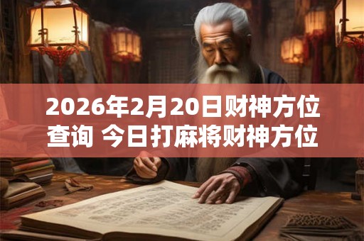 2026年2月20日财神方位查询 今日打麻将财神方位一览表