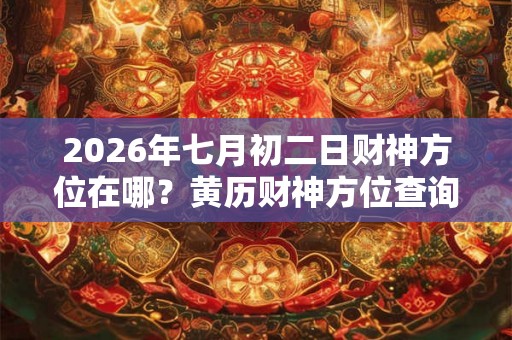 2026年七月初二日财神方位在哪？黄历财神方位查询