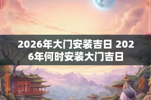 2026年大门安装吉日 2026年何时安装大门吉日
