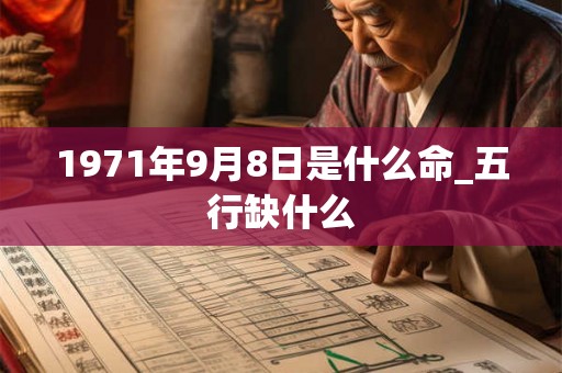 1971年9月8日是什么命_五行缺什么