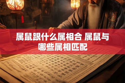 属鼠跟什么属相合 属鼠与哪些属相匹配