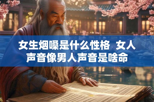 女生烟嗓是什么性格  女人声音像男人声音是啥命