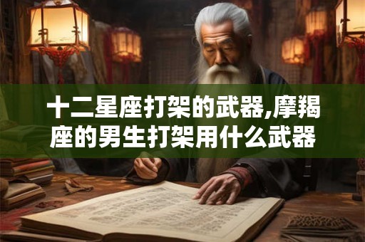 十二星座打架的武器,摩羯座的男生打架用什么武器