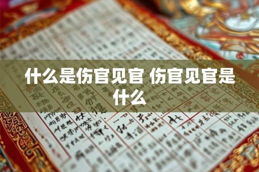 什么是伤官见官 伤官见官是什么