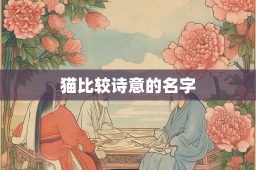 猫比较诗意的名字