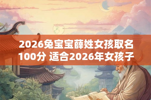 2026兔宝宝薛姓女孩取名100分 适合2026年女孩子的名字解释